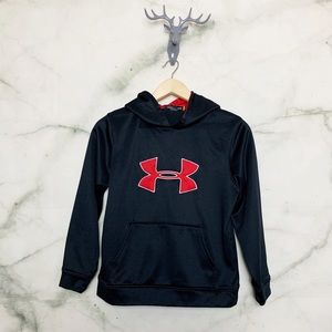 Under Armor Boys Black Hoodie Size M